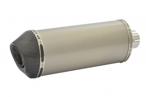 Ducati Monster 1200 (2014-2016) Oval Carbon Outlet Diabolus XLS Plain Titanium Exhaust
